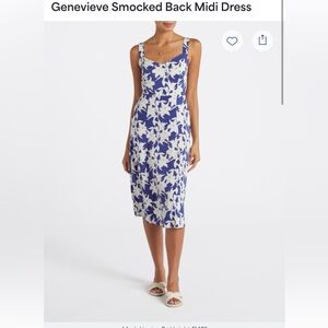 Market & Spruce Blue and White Sleeveless Sundress